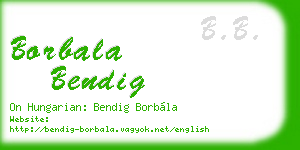borbala bendig business card